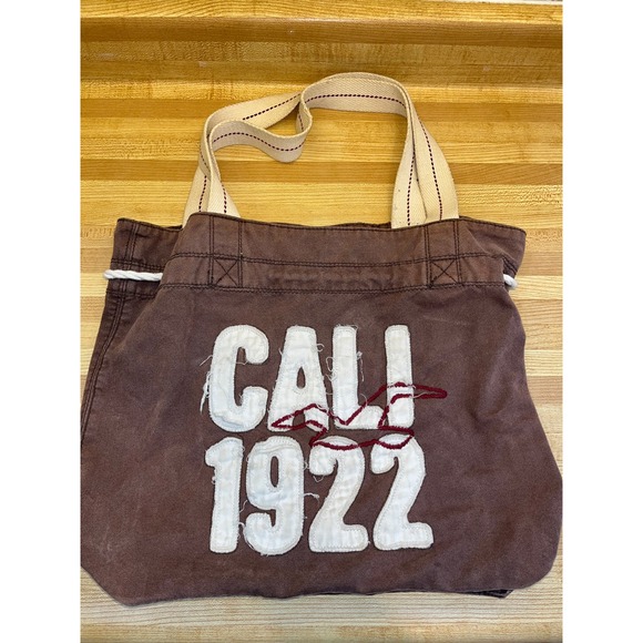Hollister Handbags - Hollister Cali 1922 Brown Cotton Tote Bag